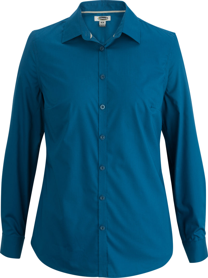 Edwards Garment [5316] Comfort Stretch Broadstone Blouse. Live Chat For Bulk Discounts.