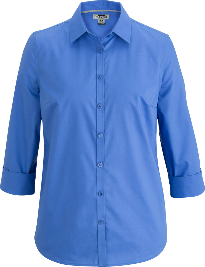 Edwards Garment [5317] Comfort Stretch Broadcloth Blouse. Live Chat For Bulk Discounts.