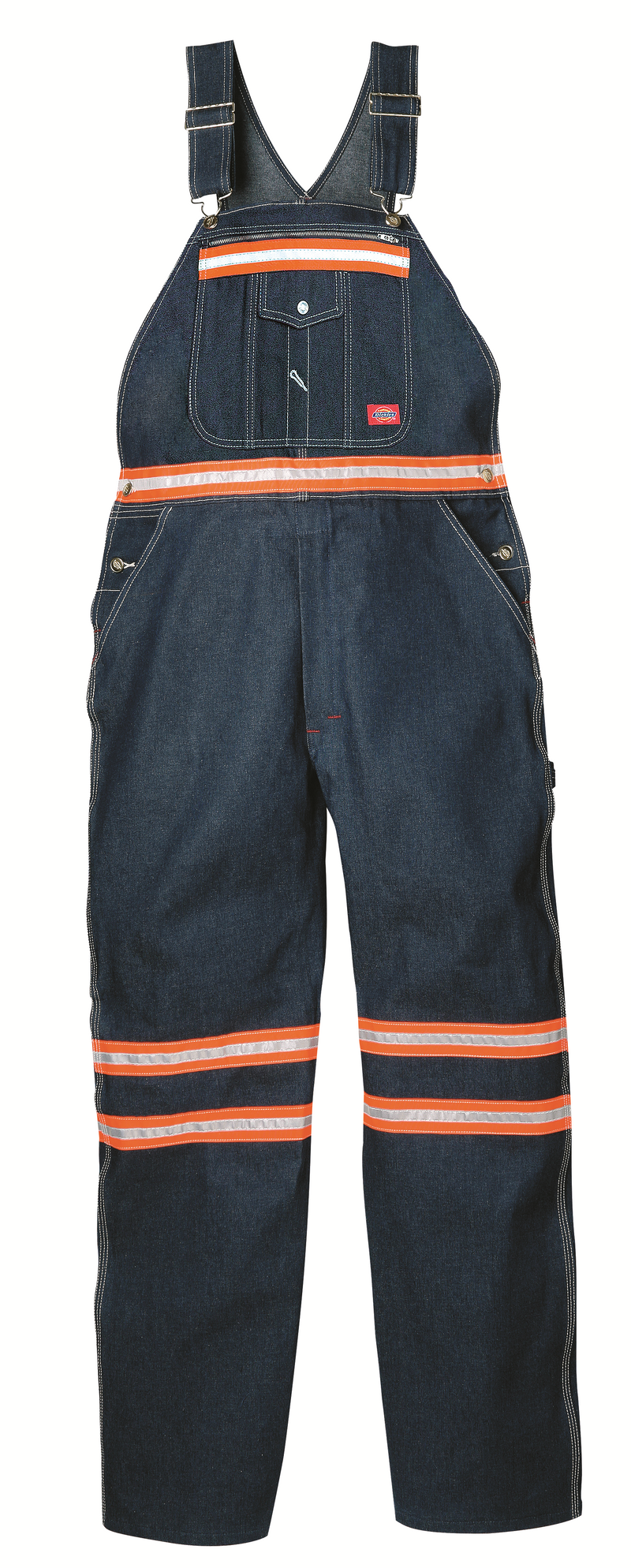 Dickies [VB501] Men's Enhanced Visibility Denim Bib Overall. Live Chat For Bulk Discounts.