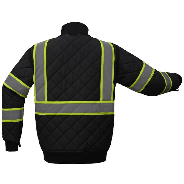 GSS Safety [8009] Lightweight Quilted Black Jacket. Live Chat for Bulk Discounts.