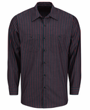 Red Kap [SP14] Long Sleeve Industrial Stripe Work Shirt. Live Chat for Bulk Discounts.