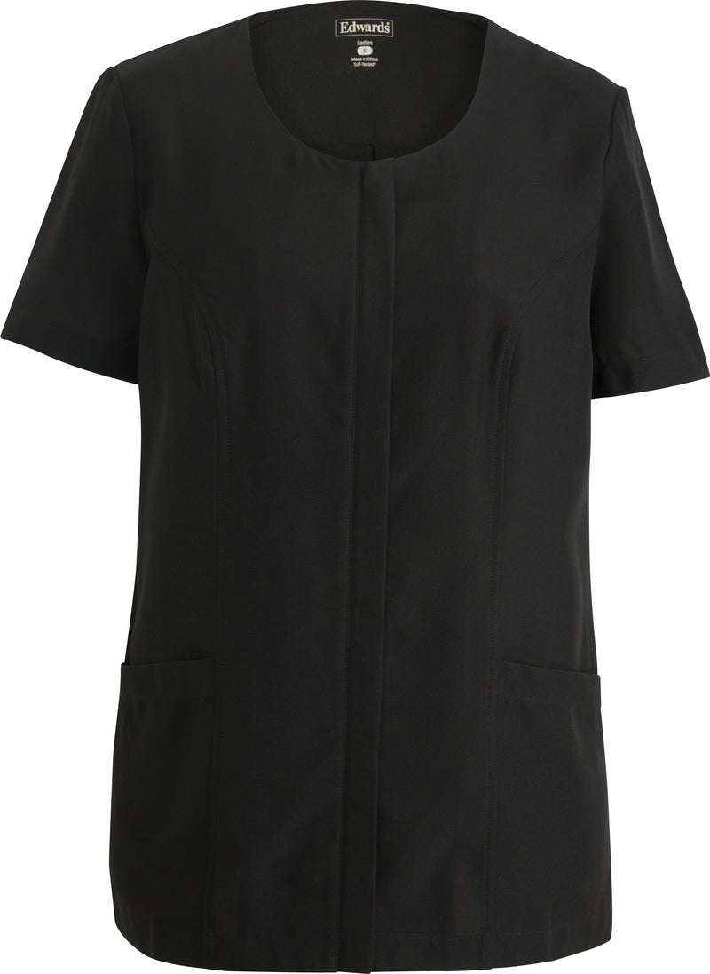 [7284] Essential Soft-Stretch Scoop Neck Tunic. Live Chat For Bulk Discounts.