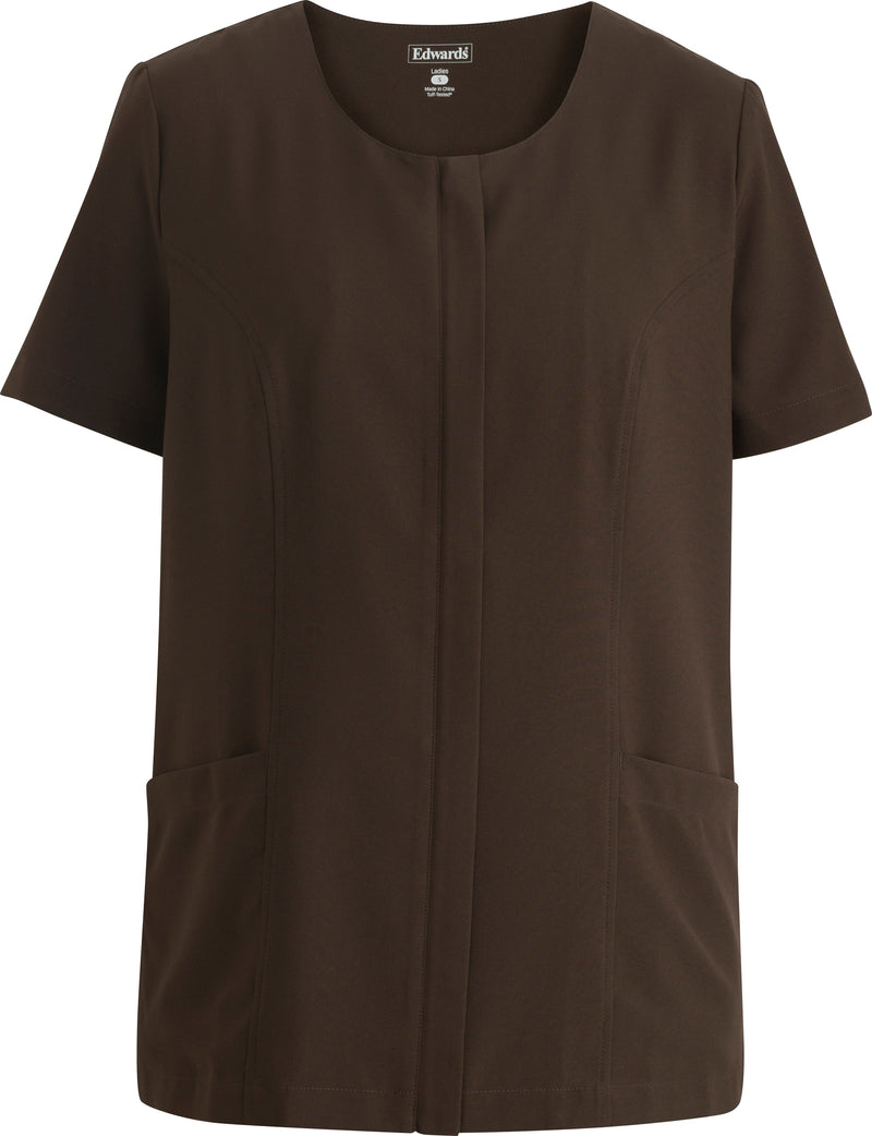 [7284] Essential Soft-Stretch Scoop Neck Tunic. Live Chat For Bulk Discounts.