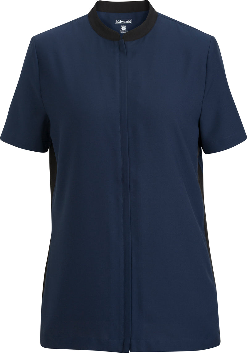 Edwards Garment [7292] Essential Soft-Stretch Full-Zip Tunic. Live Chat For Bulk Discounts.