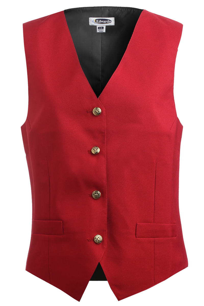 Edwards Garment [7490] Essential Polyester Vest. Live Chat For Bulk Discounts.