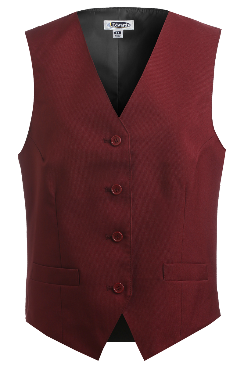 Edwards Garment [7490] Essential Polyester Vest. Live Chat For Bulk Discounts.