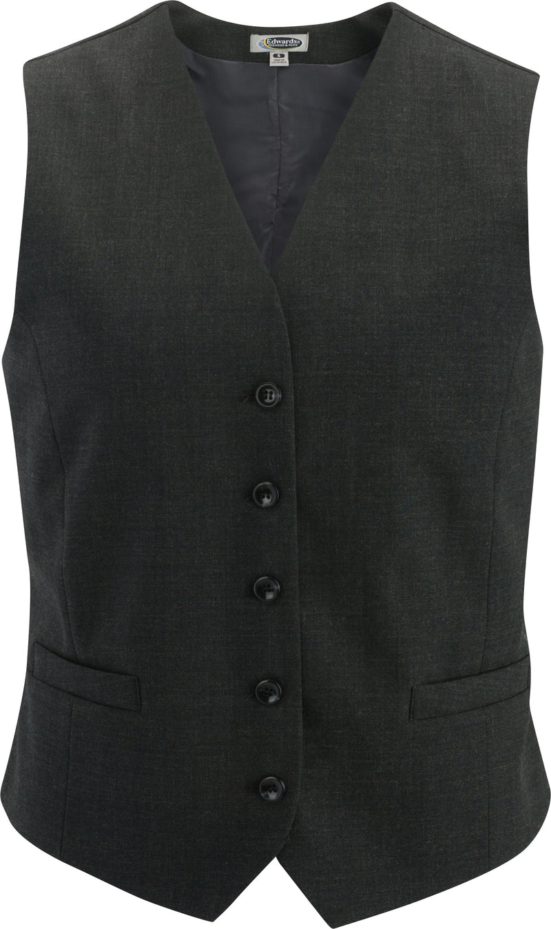 Edwards [7633] Ladies High-Button Dress Vest. Redwood & Ross Signature Collection. Live Chat For Bulk Discounts.