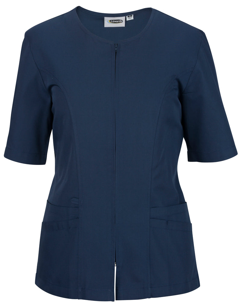 Edwards [7887] Ladies Zip Front Smock. Live Chat For Bulk Discounts.