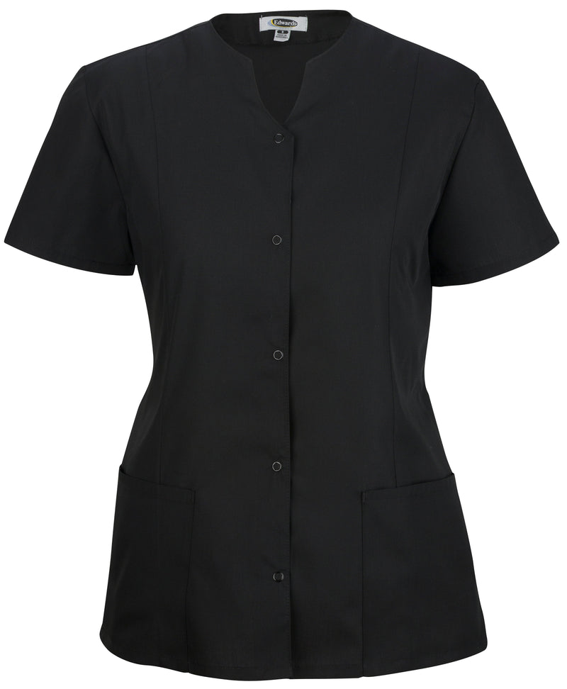 Edwards [7889] Ladies Essential Snap-Front Housekeeping Smock. Live Chat For Bulk Discounts.