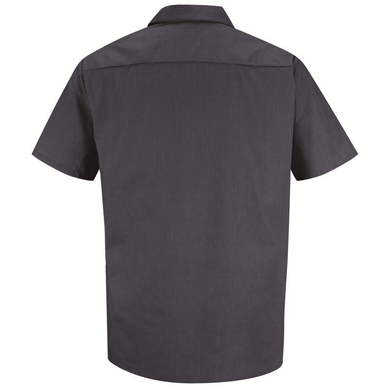 Red Kap [SP24] Short Sleeve Industrial Stripe Work Shirt. Live Chat for Bulk Discounts.