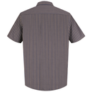 Red Kap [SP24] Short Sleeve Industrial Stripe Work Shirt. Live Chat for Bulk Discounts.