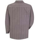 Red Kap [SP14] Long Sleeve Industrial Stripe Work Shirt. Live Chat for Bulk Discounts.