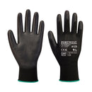 A123-Black.  Latex Free PU Palm Glove - Full Carton (144).  Live Chat for Bulk Discounts
