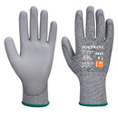 A622-Gray.  MR Cut PU Palm Glove.  Live Chat for Bulk Discounts
