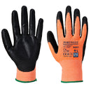 A643-Amber.  Amber Cut Glove - Nitrile Foam.  Live Chat for Bulk Discounts