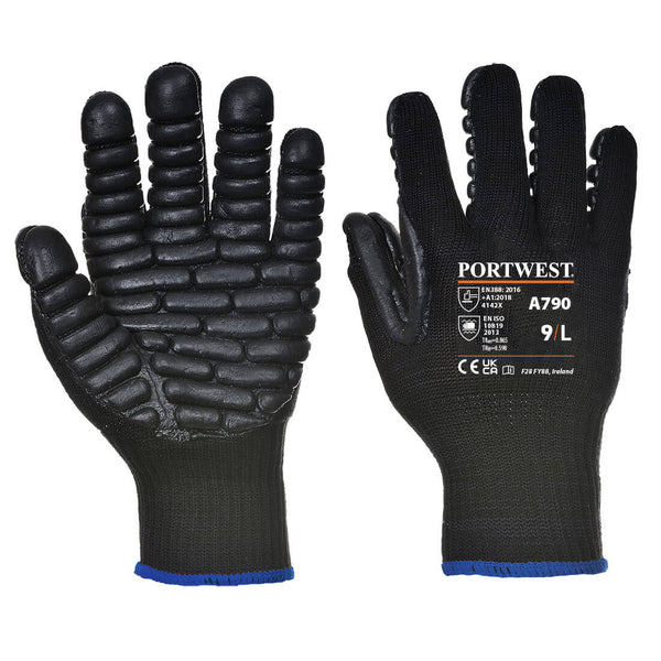 A790-Black.  Anti Vibration Glove.  Live Chat for Bulk Discounts