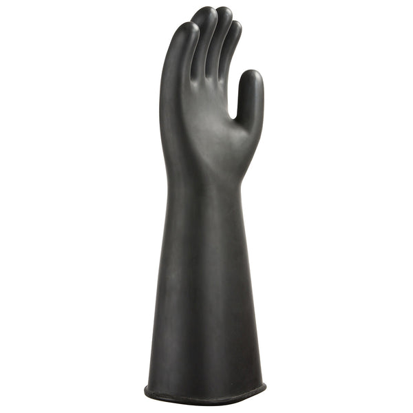 A802-Black.  Heavyweight Latex Rubber Gauntlet.  Live Chat for Bulk Discounts