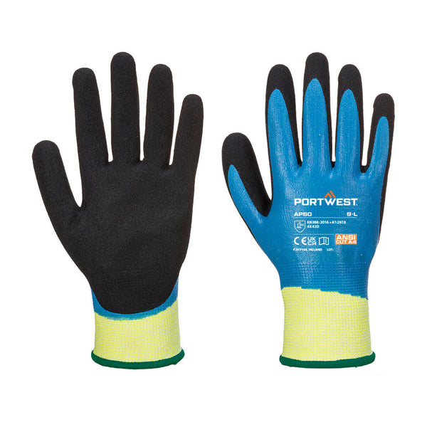 AP50-Blue/Black.  Aqua Cut Pro Glove.  Live Chat for Bulk Discounts