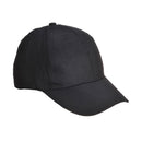 B010-Black.  Six Panel Baseball Cap.  Live Chat for Bulk Discounts