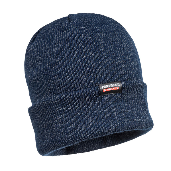 B026-Navy.  Reflective Knit Hat, Insulatex Lined.  Live Chat for Bulk Discounts