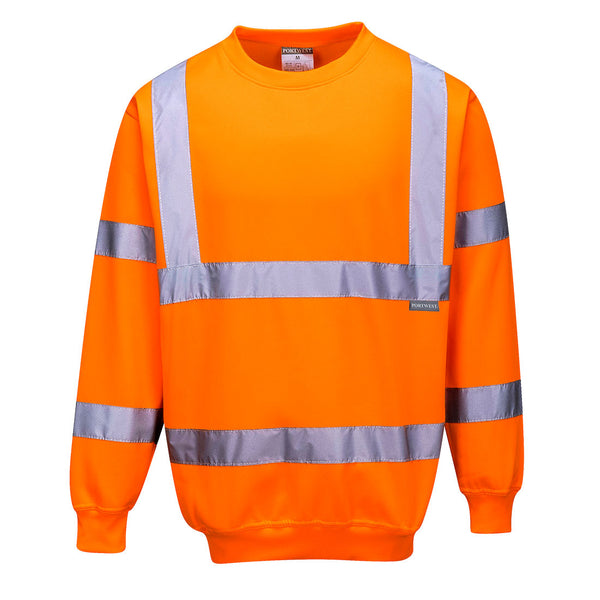 B303-Orange.  Hi-Vis Sweatshirt.  Live Chat for Bulk Discounts