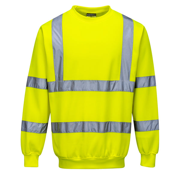 B303-Yellow.  Hi-Vis Sweatshirt.  Live Chat for Bulk Discounts