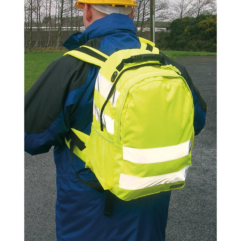 B905-Yellow.  Hi-Vis Backpack.  Live Chat for Bulk Discounts