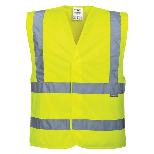 C470-Yellow.  Hi-Vis Two Band and Brace Vest.  Live Chat for Bulk Discounts