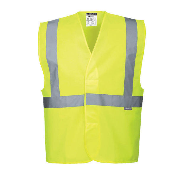 C472-Yellow.  Hi-Vis One Band and Brace Vest.  Live Chat for Bulk Discounts