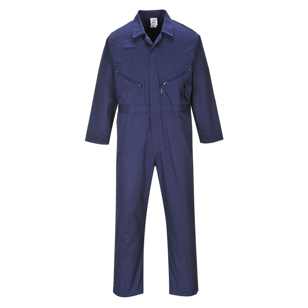 C813-Navy Tall.  Liverpool Zipper Coverall.  Live Chat for Bulk Discounts