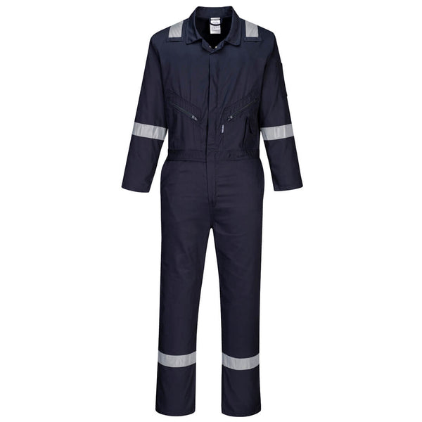 C814-Navy.  Iona Cotton Coverall.  Live Chat for Bulk Discounts