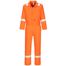 C814-Orange.  Iona Cotton Coverall.  Live Chat for Bulk Discounts