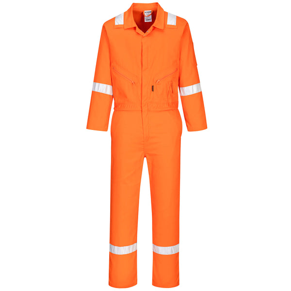 C814-Orange.  Iona Cotton Coverall.  Live Chat for Bulk Discounts