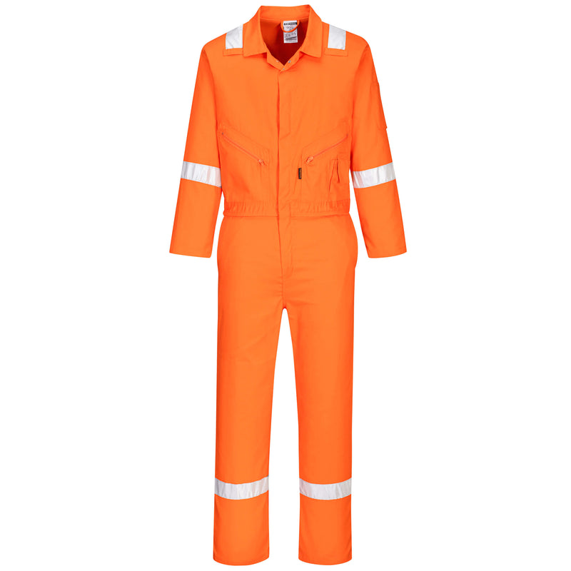 C814-Orange.  Iona Cotton Coverall.  Live Chat for Bulk Discounts