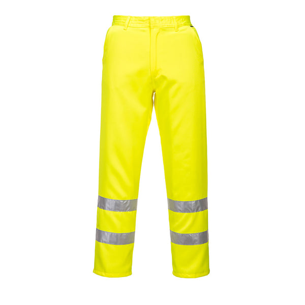 E041-Yellow.  Hi-Vis Polycotton Pants.  Live Chat for Bulk Discounts