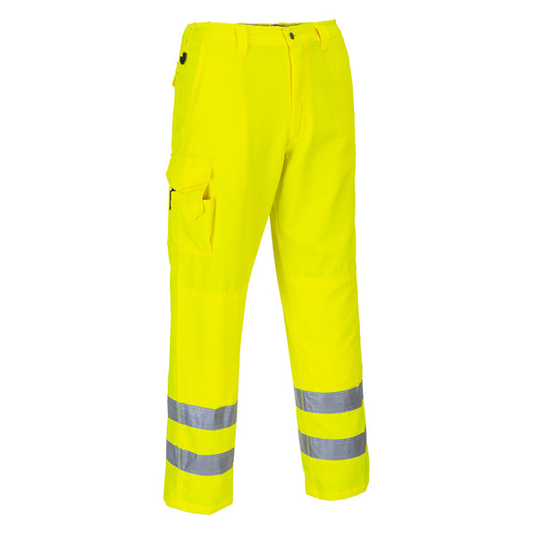 E046-Yellow.  Hi-Vis Cargo Pants.  Live Chat for Bulk Discounts