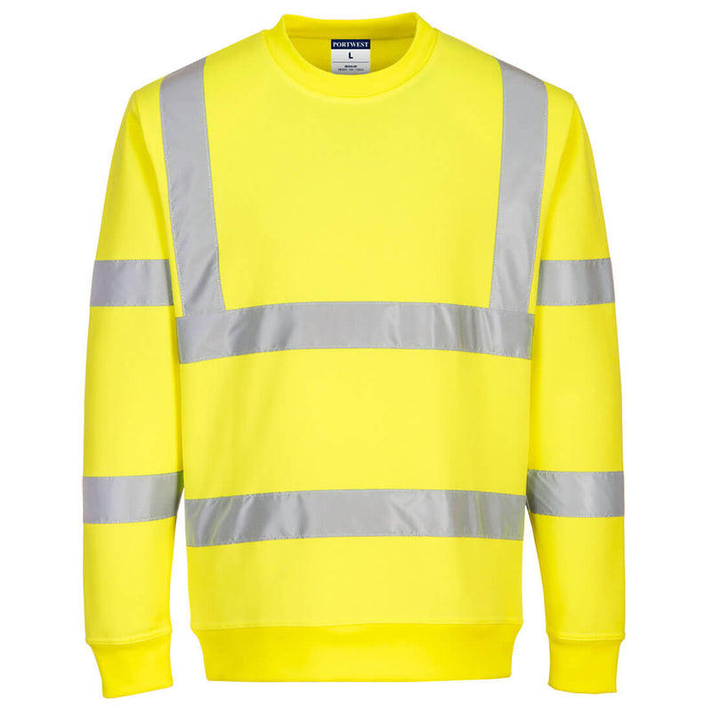 EC13-Yellow.  Eco Hi-Vis Sweatshirt.  Live Chat for Bulk Discounts