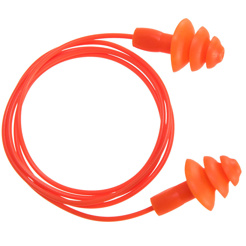 EP04-Orange.  Reusable Corded TPR Ear Plugs (50 pairs).  Live Chat for Bulk Discounts