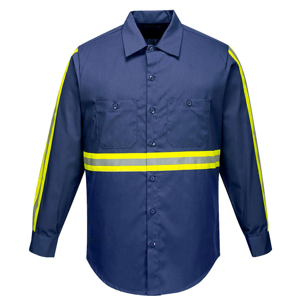 F125-Navy.  Iona Xtra Long Sleeve Shirt.  Live Chat for Bulk Discounts