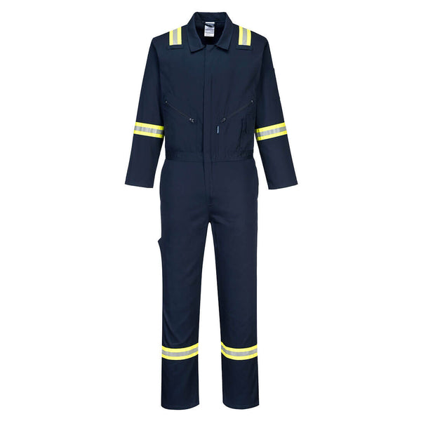 F129-Navy.  Iona Xtra Cotton Coverall.  Live Chat for Bulk Discounts