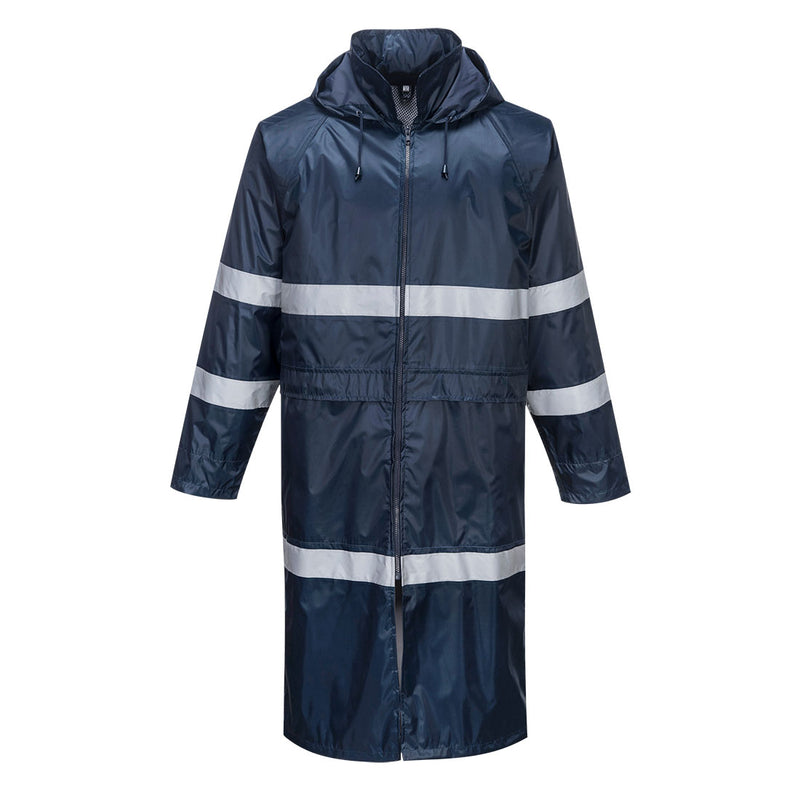 F438-Navy.  Classic Iona Rain Coat.  Live Chat for Bulk Discounts