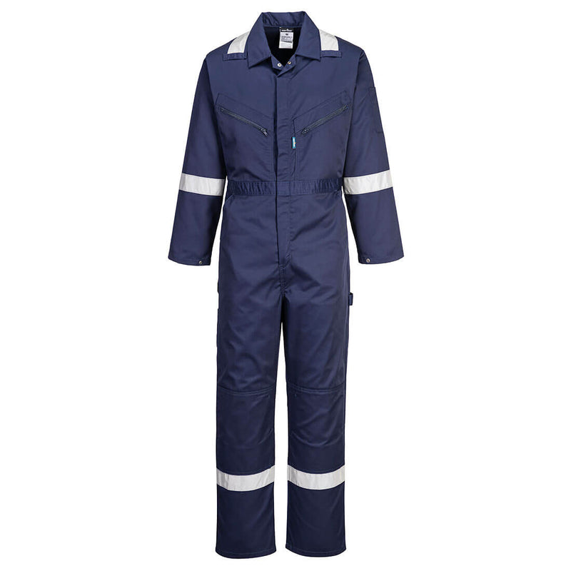 F813-Navy.  Iona Polycotton Coverall.  Live Chat for Bulk Discounts