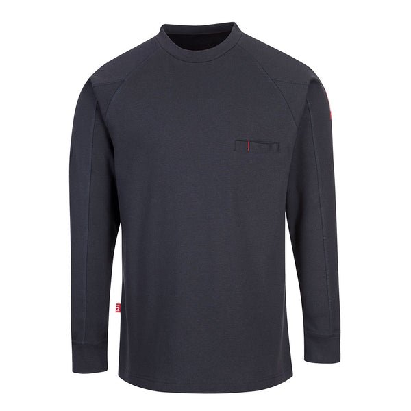 FR33-Navy.  FR Antistatic Crew Neck.  Live Chat for Bulk Discounts