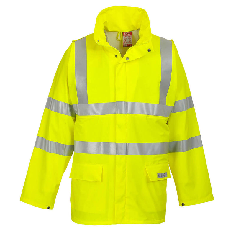 FR41-Yellow.  Sealtex Flame FR Hi-Vis Jacket.  Live Chat for Bulk Discounts