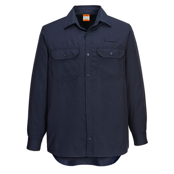 FR705-Navy.  Vented FR Shirt .  Live Chat for Bulk Discounts