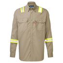 FR706-Khaki.  Bizflame 88/12 FR Taped Shirt .  Live Chat for Bulk Discounts