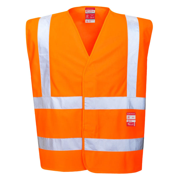 FR75-Orange.  Hi-Vis FR Vest .  Live Chat for Bulk Discounts