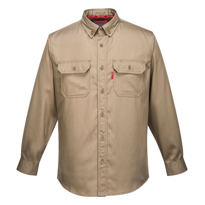 FR89-Khaki.  Bizflame 88/12 FR Shirt.  Live Chat for Bulk Discounts