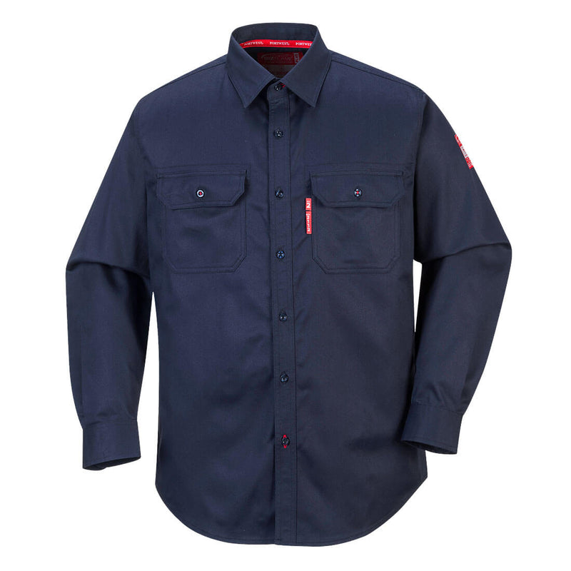 FR89-Navy.  Bizflame 88/12 FR Shirt.  Live Chat for Bulk Discounts