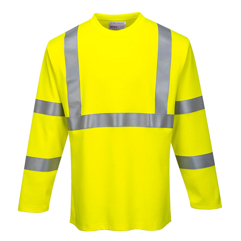FR96-Yellow.  FR Hi-Vis Long Sleeve T-Shirt.  Live Chat for Bulk Discounts
